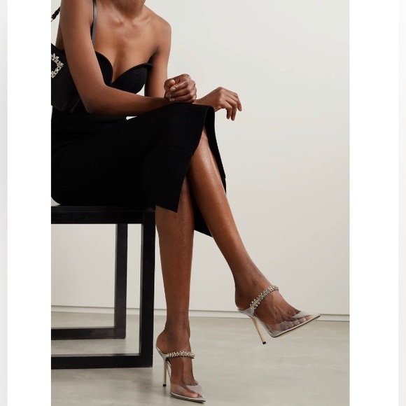 Jimmy Choo Bing 100 Embellished PVC shoes - Picture 3 of 10